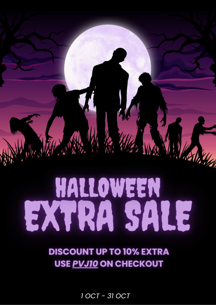 Black Purple Scary Halloween Mega Sale Poster