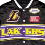 2024 Rally Drive LA Lakers Satin Black Jacket