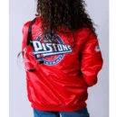 20th Anniversary Detroit Pistons Red Full-Snap Jacket