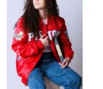 20th Anniversary Detroit Pistons Red Satin Jacket