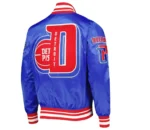 3x Champions NBA Detroit Pistons Finals Mash Up Full-Snap Satin Jacket