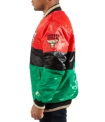 Anniversary Chicago Bulls Color Block Satin Jacket