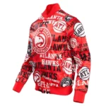 Atlanta Hawks Aop Satin Varsity Jackets