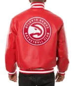 Atlanta Hawks Red Varsity Leather Jackets