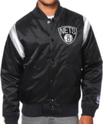 Brooklyn Nets Division Black Bomber Jacket