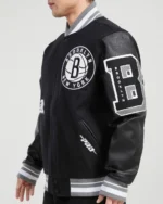 Brooklyn Nets Old English Varsity Wool Jackets