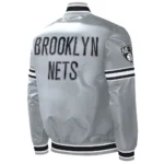 Brooklyn Nets Slider Varsity Gray Jacket