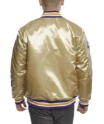 Championship LA Lakers Game Gold Satin Jacket