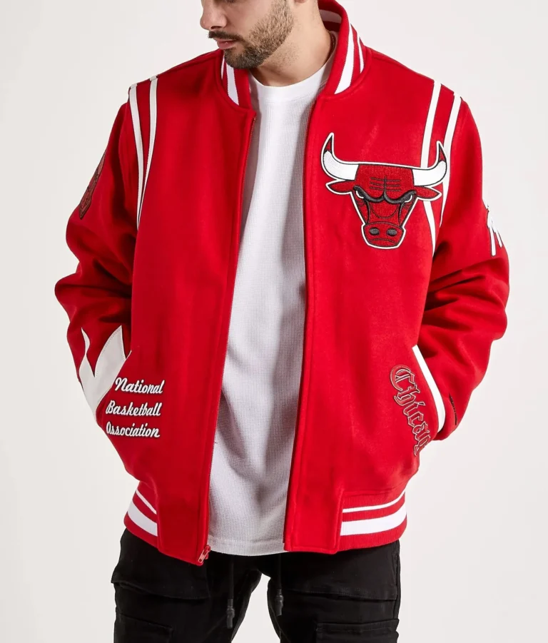 Chicago Bulls 6X Champs Red Varsity Wool Jacket