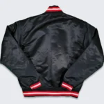 Chicago Bulls 80s Full-Snap Black Starter Satin Bomber Jacket