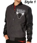 Chicago Bulls Black and Grey Jackets