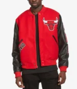 Chicago Bulls Black and Red Varsity Jacket