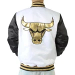 Chicago Bulls Black and White Starter Jacket