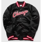 Chicago Bulls Heavyweight Black Satin Jacket