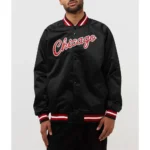 Chicago Bulls Heavyweight Black Satin Jackets