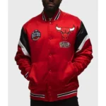 Chicago Bulls Heavyweight Red Satin Jackets