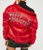 Chicago Bulls High School Red Puffer Jackets