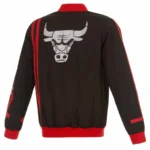 Chicago Bulls JH Design Black Full-Zip Bomber Jackets