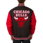 Chicago Bulls JH Design Black Poly Twill Logo Jackets