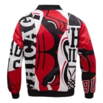 Chicago Bulls Mashup Printed Satin Varsity Jacket