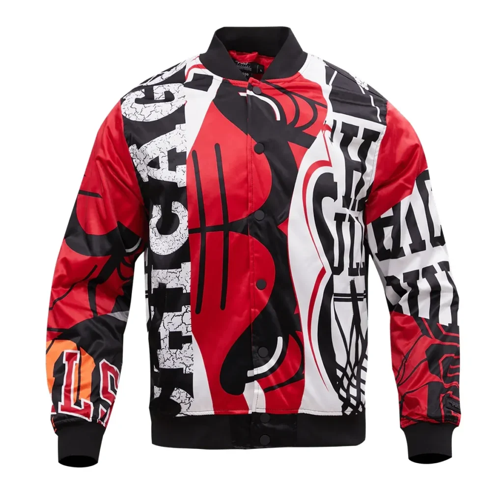 Chicago Bulls Mashup Satin Varsity Jacket