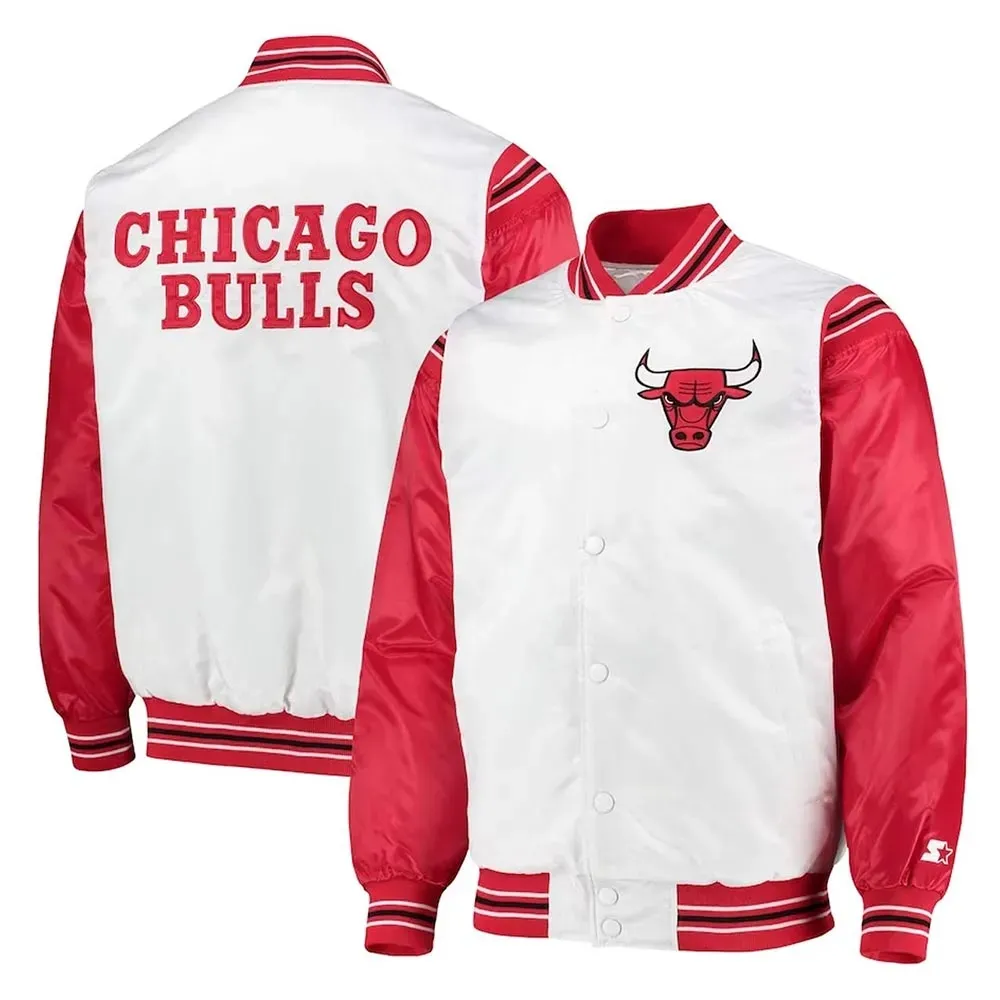 Chicago Bulls Renegade Full-Snap Varsity Satin Jackets