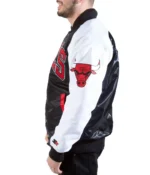 Chicago Bulls Tri-Color Satin Varsity Jacket