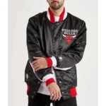 Chicago Bulls Varsity Black Satin Jacket