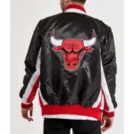 Chicago Bulls Varsity Black Satin Jackets