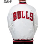 Chicago Bulls White Satin Style 3 Jacket