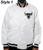 Chicago Bulls White Style 1 Jacket