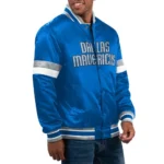 Dallas Mavericks Home Game Blue Satin Jacket