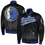 Dallas Mavericks Script Tail Satin Varsity Jacket