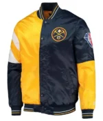 Denver Nuggets Full-Snap Color Block Satin Jackets