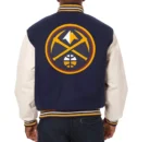 Denver Nuggets Varsity Navy White Varsity Jackets