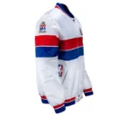 Detroit Pistons 35th Anniversary White Varsity Jackets