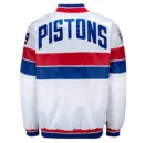 Detroit Pistons 35th White Varsity Jacket