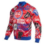 Detroit Pistons Aop Satin Varsity Jackets