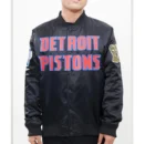 Detroit Pistons Big Logo Satin Jackets