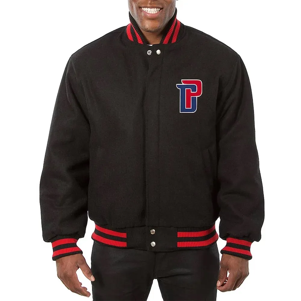 Detroit Pistons Black Wool Varsity Jacket