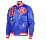 Detroit Pistons Finals 3x Champions Mash Up Satin Jackets