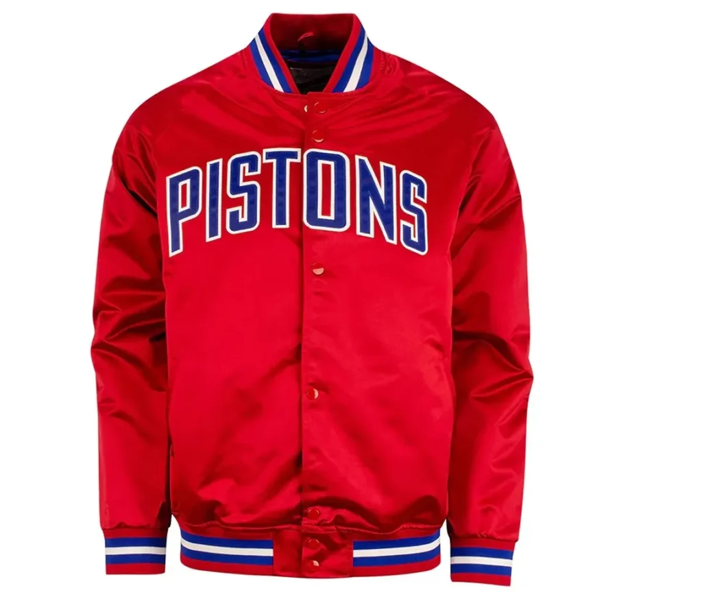 Detroit Pistons Lightweight Satin Red Jacket