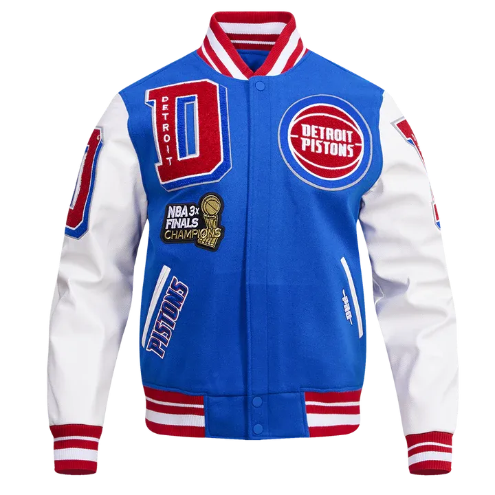 Detroit Pistons Mash Up Logo Varsity Jacket