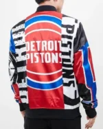 Detroit Pistons Mashup Starter Satin Varsity Jackets