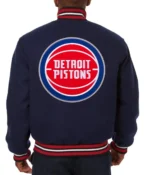 Detroit Pistons Navy Blue Varsity Wool Jackets