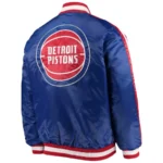 Detroit Pistons Striped Blue Varsity Satin Jackets