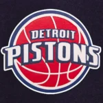 Detroit Pistons Two-Tone Navy Red Wool Full-Snap Varsity Jacket