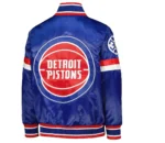 Detroit Pistons Youth Home Game Satin Blue Jacket