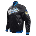 Golden State Warriors Script Tail Satin Jacket