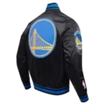 Golden State Warriors Script Tail Satin Jackets